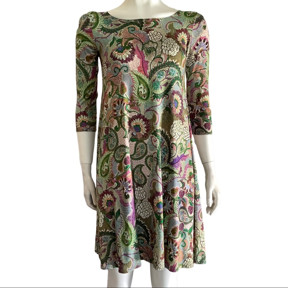 A-line high neck dress